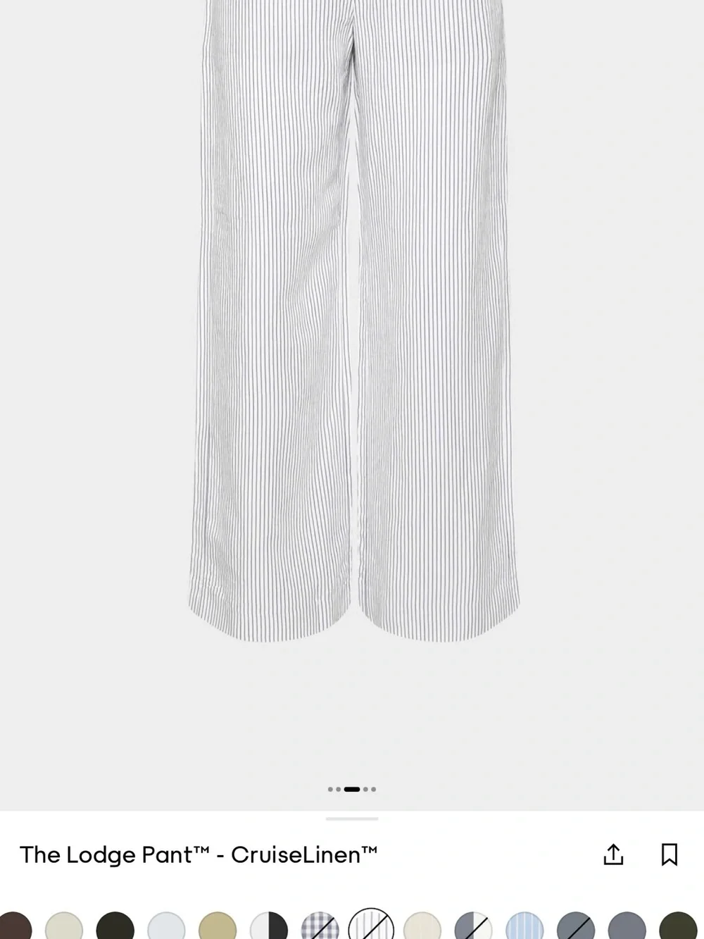 Aritzia Lodge pant cruise Linen size L NWOT